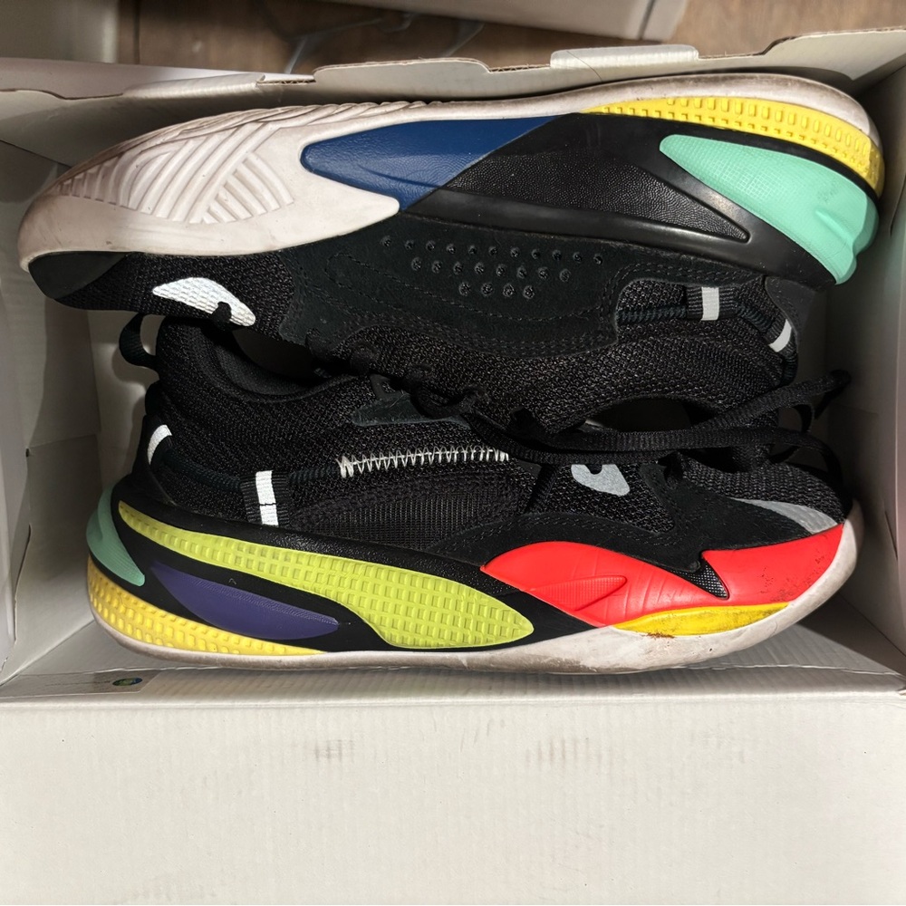 Puma Black Multi-Color Kids Sneakers